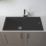 Carysil TD100L-MB 1 Bowl Granite Composite Kitchen Sink Midnight Black Reversible 1000mm x 500mm