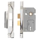 Eurospec  2 Lever Nickel-Plated Rebated Sashlock 64mm Case - 44mm Backset