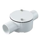 Tower 2 Way 25mm Through Box White