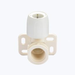 Hep2O  Plastic Push-Fit Adapting 90° Wall Plate Elbow 15mm x 1/2"