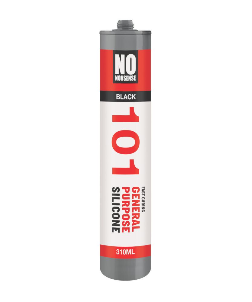 No Nonsense General Purpose Silicone Sealant Black 310ml Screwfix