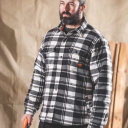 Scruffs Worker  Padded Check Shacket Black / White / Grey X Small 33-35" Chest