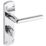 Smith & Locke Crane Fire Rated WC Door Handles Pair Polished Chrome