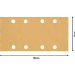 Bosch Expert C470  60 Grit 8-Hole Punched Multi-Material Sanding Sheets 93mm x 186mm 10 Pack
