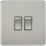 Knightsbridge  10AX 2-Gang 2-Way Light Switch  Brushed Chrome