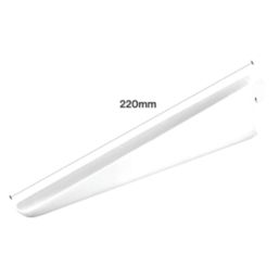 RB UK Antibacterial BioCoat Twin Slot Shelf Brackets White 220mm x 10mm 10 Pack