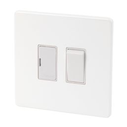 Varilight  13A Switched Fused Spur with Neon Ice White with White Inserts