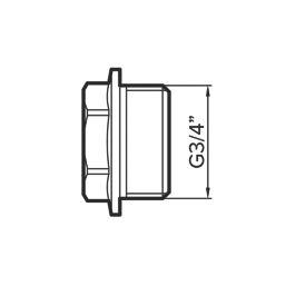 Flomasta Male Flanged Plug 3/4" x