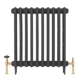 Arroll UK-28 15mm x 1/2" Antique Brass Angled Traditional Thermostatic Radiator Valve & Lockshield