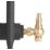 Arroll UK-28 15mm x 1/2" Antique Brass Angled Traditional Thermostatic Radiator Valve & Lockshield