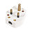 5A Unfused Round Pin Plug White