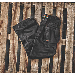 Scruffs Worker Plus Work Trousers Black 38" W 33" L