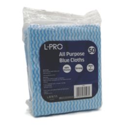 L-PRO All Purpose Non-Woven Cleaning Cloths Blue 30cm x 38cm 50 Pack