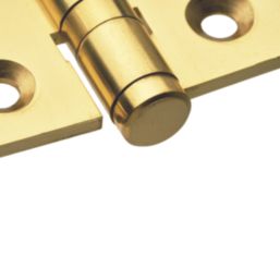 Smith & Locke Polished Brass  Ball Bearing Hinges 75mm x 50.8mm 2 Pack