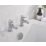 Bristan Quest Chrome 110mm Deck Mounted Lever 2 Tap Holes Bath Pillar Tap