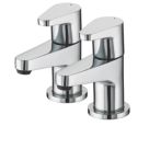 Bristan Quest Chrome 110mm Deck Mounted Lever 2 Tap Holes Bath Pillar Tap