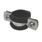 Tesla  26-31mm Rubber-Lined Pipe Clips Black/Steel 5 Pack