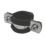 Tesla  26-31mm Rubber-Lined Pipe Clips Black/Steel 5 Pack