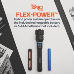 Nebo Blueline Flex Rechargeable LED Handheld Torch Black 2600lm