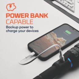 Nebo Blueline Flex Rechargeable LED Handheld Torch Black 2600lm