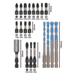Bosch Pro Multi-Material Multi-Material Drill Bit & Impact Screwdriver Bit Set 20 Pieces