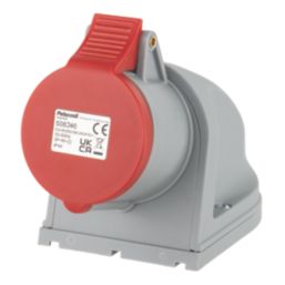 Lewden 32A 3P+N+E 90° Angled Socket 400V