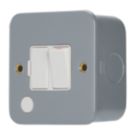 Contactum  13A Switched Metal Clad Fused Spur & Flex Outlet   with White Inserts