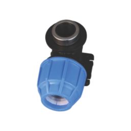 FloPlast  MDPE Wall Plate Elbow 25mm x 1/2"
