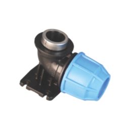 FloPlast  MDPE Wall Plate Elbow 25mm x 1/2"