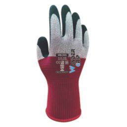 Wonder Grip WG-355 Dual  General Handling Gloves Maroon/Grey X Large