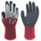 Wonder Grip WG-355 Dual  General Handling Gloves Maroon/Grey X Large