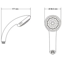 Mira Response Shower Head Chrome 98.5mm x 177mm