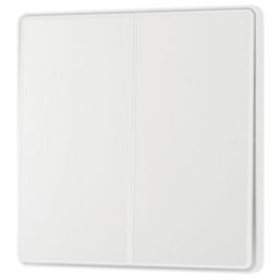 British General Evolve 20A 16AX 2-Gang 2-Way Light Switch  Pearlescent White