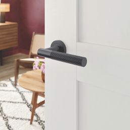 Cooke & Lewis Damgan Lever on Rose Door Handles Pair Titanium