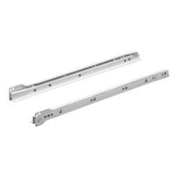Essentials White Bottom Fix Self-Closing Roller Drawer Runners 400mm 2 Pack