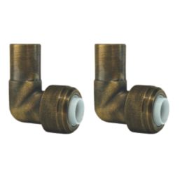 ETAL  Brass Push-Fit Reducing 90° Stem Elbow F 10mm x M 15mm 2 Pack