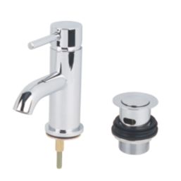 Swirl Ola Chrome 152mm Standard Lever Mono Basin Mixer Tap  With Clicker Waste