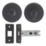 Smith & Locke Matt Black Mortice Latch & Thumbturn Set 76mm Case - 57mm Backset