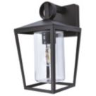 Lutec West Outdoor Lantern Wall Light Black