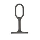 Rail & Tube Solutions Oval Centre Support Bracket Black 15mm