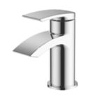 Wye Chrome 127mm Cloakroom Lever Mono Basin Mixer Tap  With Clicker Waste