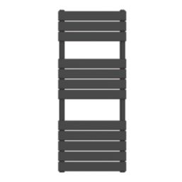 Flomasta Flat Bar 1200mm x 500mm 1897BTU Black Vertical Designer Radiator