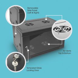 Labgear 6U Wall Data Cabinet  600mm x 370mm