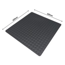 Essentials  Floor Mat Black 615mm x 615mm x 10mm