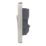 Hager Sollysta WRSSU83FOBSB 13A Switched Fused Spur & Flex Outlet  Brushed Steel with Black Inserts