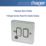 Hager Sollysta WRSSU83FOBSB 13A Switched Fused Spur & Flex Outlet  Brushed Steel with Black Inserts