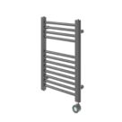 Flomasta 600mm x 400mm 512BTU Anthracite Flat Electric Towel Radiator
