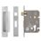 Smith & Locke  Fire Rated Euro Sashlock Lever on Rose Door Kit Set Satin Silver