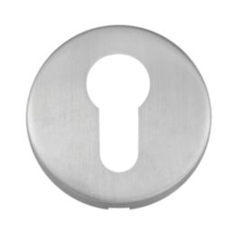 Smith & Locke  Fire Rated Euro Sashlock Lever on Rose Door Kit Set Satin Silver