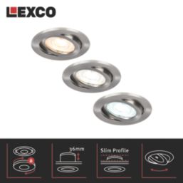 Lexco Tania Tilt  Fire Rated LED Downlight Brushed Nickel 6W 600lm